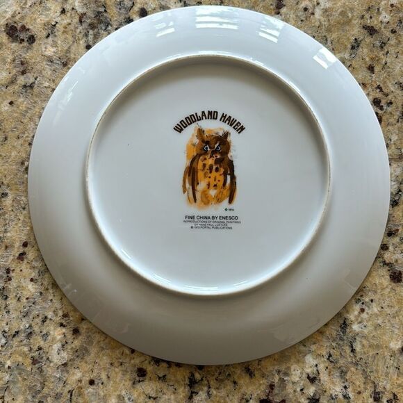 WOODLAND HAVEN ENESCO VINTAGE 1976 COLLECTOR‎ PLATE HANS PAUL LUETCKE DEER Fawn - Picture 4 of 5